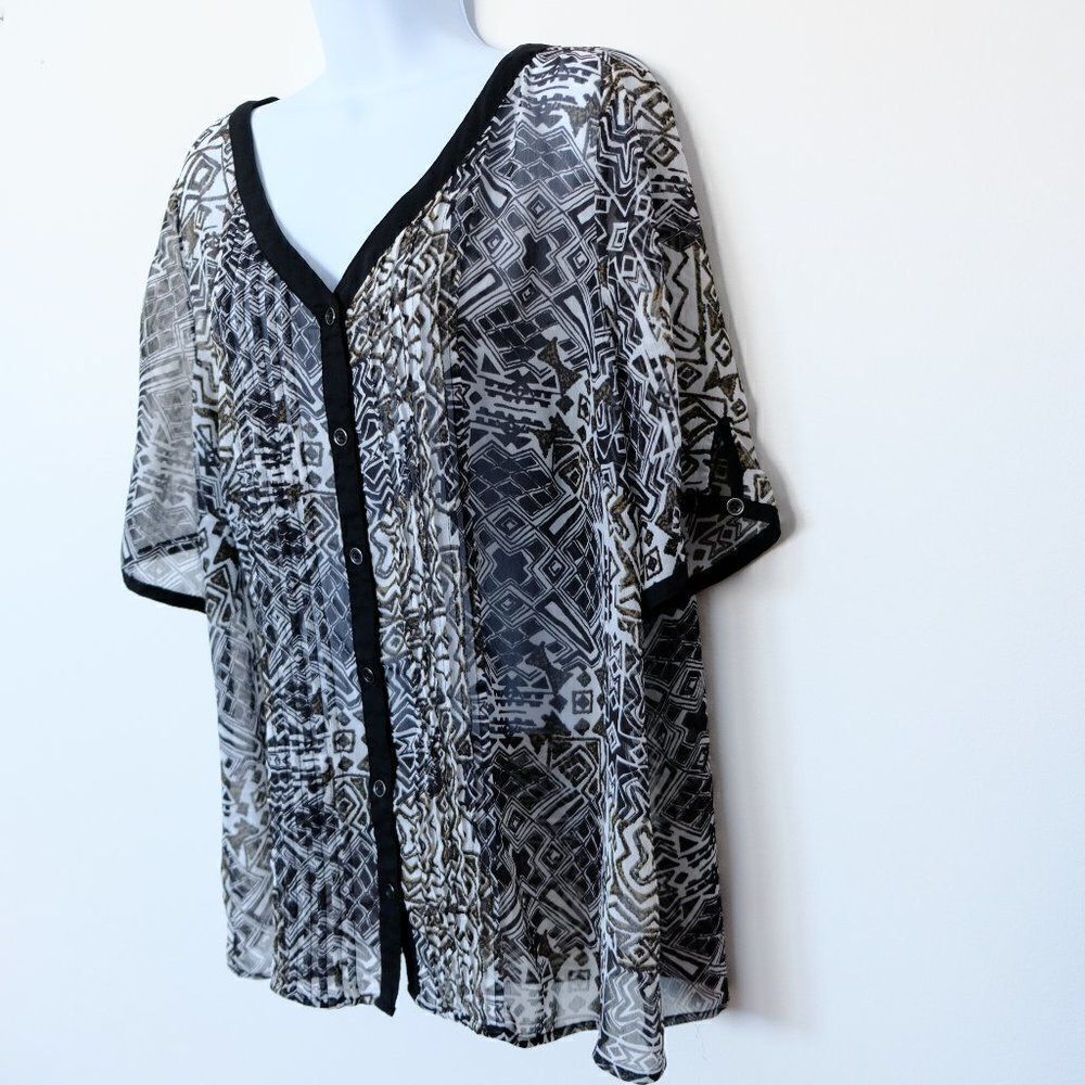 Reitmans PLUS sheer top blouse - Picture 2 of 11